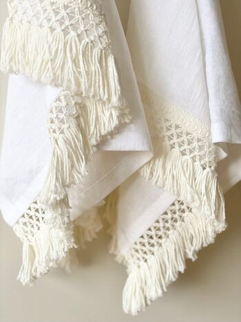 Linge de bain - Plage - Serviette de sauna avec macramé 3