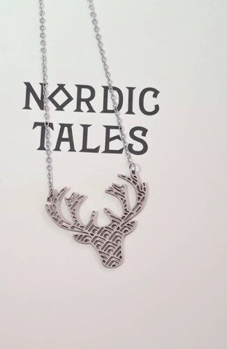 Nordic Stag Necklace - Stainless Steel
