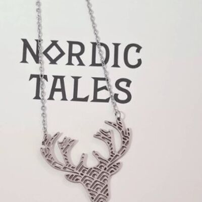 Nordic Stag Necklace - Stainless Steel