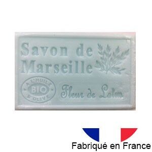 Marseille soap with organic olive oil - Lotus Flower fragrance - 125g