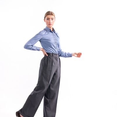 Charcoal Pleated Trousers