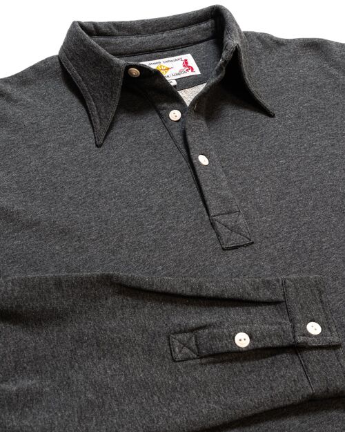 Charcoal Long Sleeve Polo Shirt