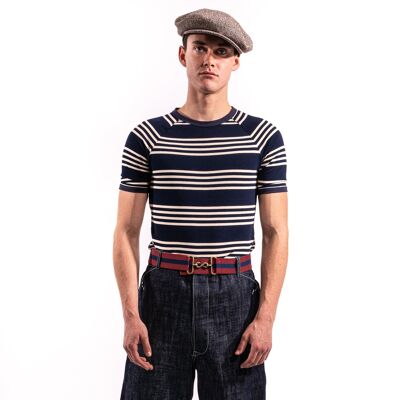 Navy & Cream Stripe Tee