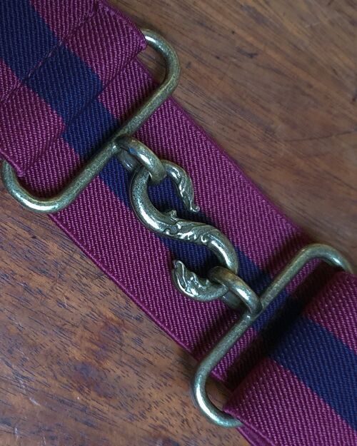 Snake Belt - Burgundy/Navy