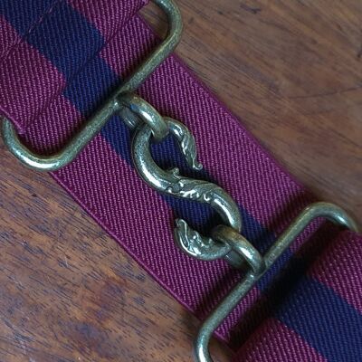 Snake Belt - Burgundy/Navy