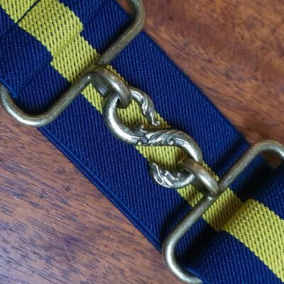 Snake Belt - Navy/Yellow