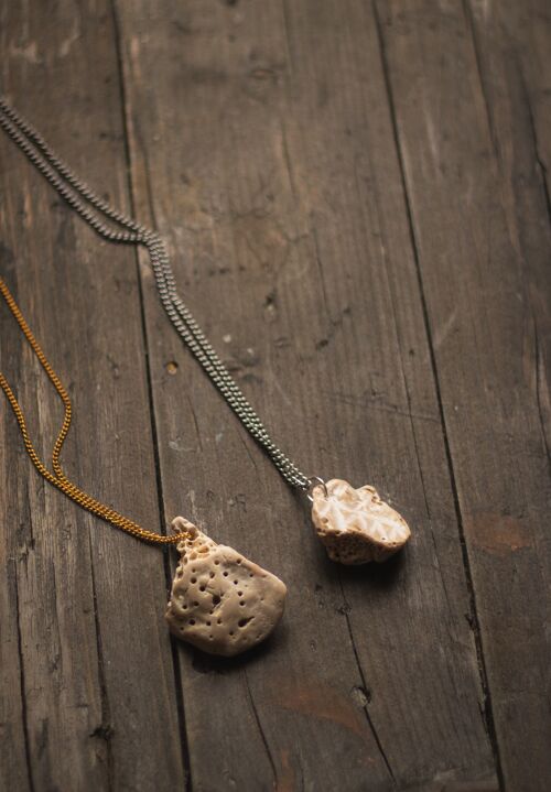 @EARTHWINDESIRE original stone-brass/inox necklace