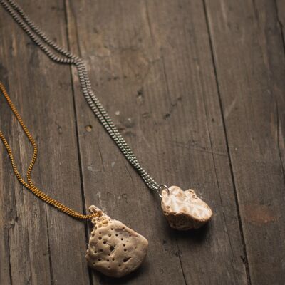 @EARTHWINDESIRE collar original piedra-latón/inox