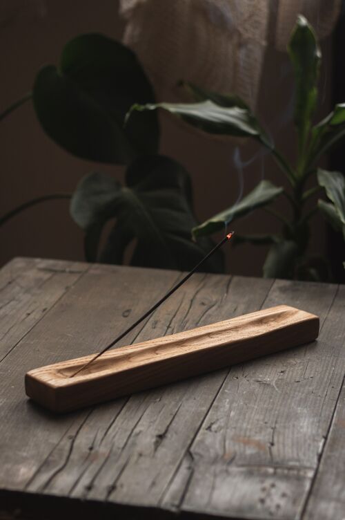 @EARTHWINDESIRE upcycled wood handmade incense stick holder_LARGE
