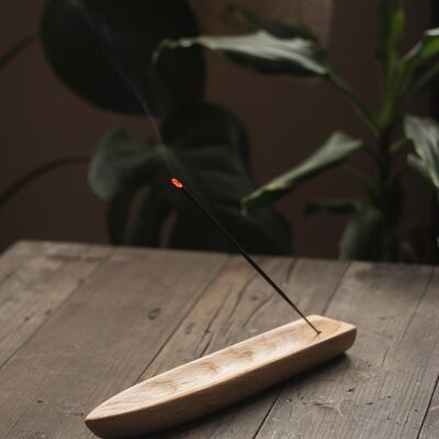 @EARTHWINDESIRE upcycled wood handmade incense stick holder_SMALL