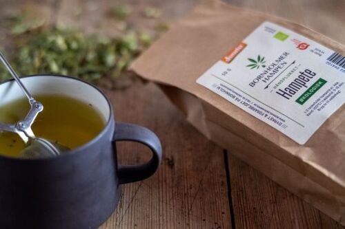 Pure biodynamic hemp tea