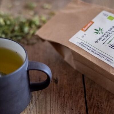 Pure biodynamic hemp tea