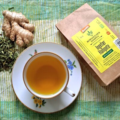 Biodynamic hemp tea with ginger