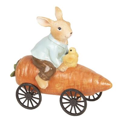 Decoratie konijn op wortel 12x6x11 cm 1
