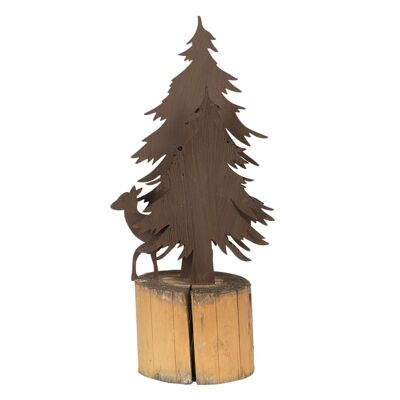 Decoratie bomen en hert 16x10x32 cm 1