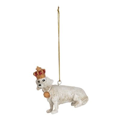 Hanger hond met kroon 7x3x7 cm 1