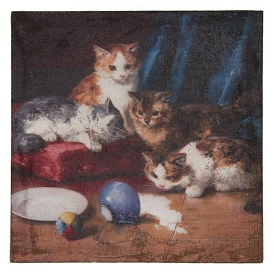 Schilderij met katten 40x2x40 cm 1