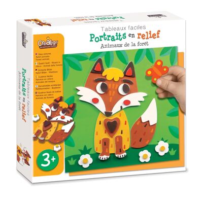 Creative box for children, Relief portraits "Animals of the forest"