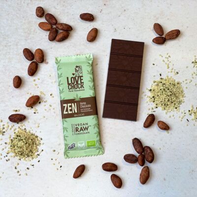 Chocolade veganistische ZEN met hennep 35 g bio