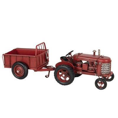 Model tractor met aanhangwagen 17x9x10 cm / 17x10x10 cm 1