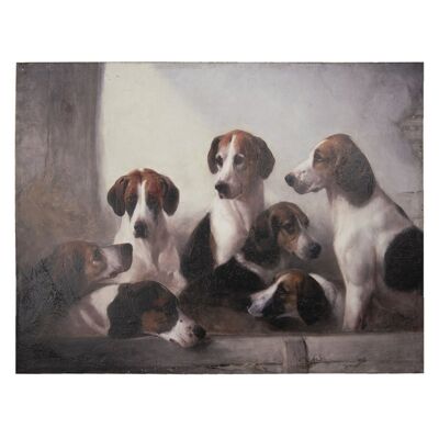 Schilderij met honden 80x3x60 cm 1