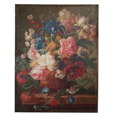 Schilderij vaas met bloemen 55x3x73 cm 1