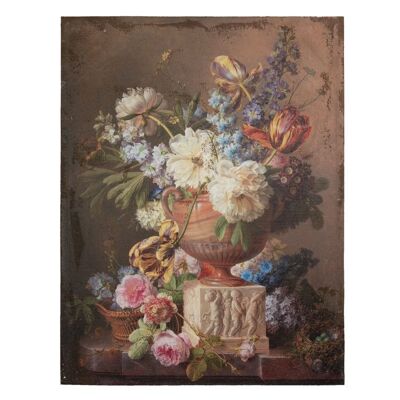 Schilderij vaas met bloemen 60x3x80 cm 1