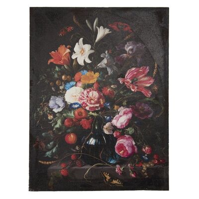Schilderij vaas met bloemen 55x3x73 cm 2