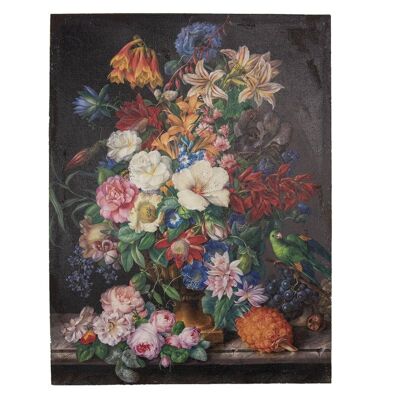 Schilderij vaas met bloemen 55x3x73 cm 3