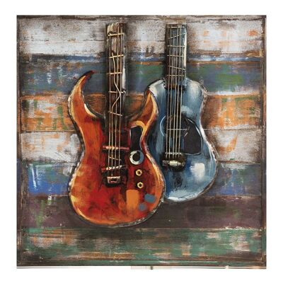 Wanddecoratie gitaren 60x5x60 cm 1