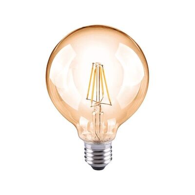 G95 Bernsteinfarbene LED-Glühbirne 5 Watt – 200 Lumen