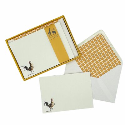 A Very Game Bird Notecard Set con sobres forrados