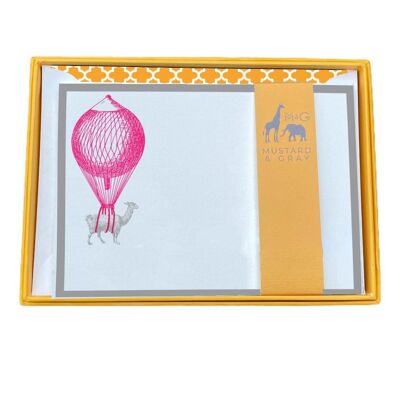 Alpaca High Life Notecard Set with Lined Envelopes