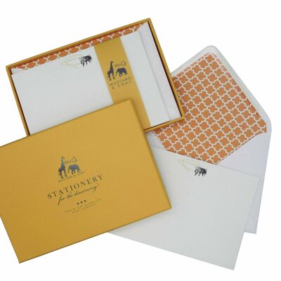 Bee Swirl Notecard Set with Lined Envelopes