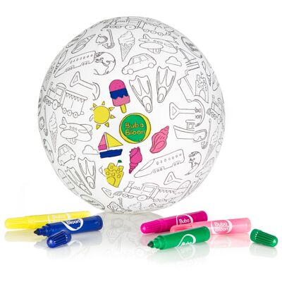 BubaBloon Colour In Travel with Washable Markers