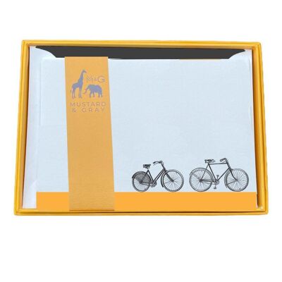 Juego de tarjetas para parejas de bicicletas con sobres forrados