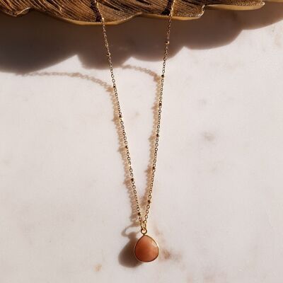 HALSKETTE JUSTINE ORANGE MOONSTONE