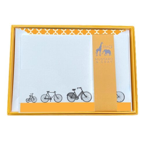 Bicycle Family Notecard Set with Lined Envelopes