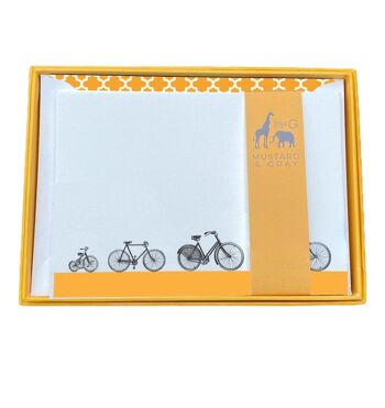 Ensemble de cartes de notes de famille Bicycle avec enveloppes doublées