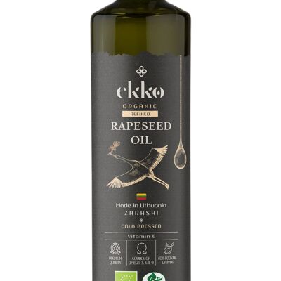Organic cold pressed refined rapeseed oil 750ml
