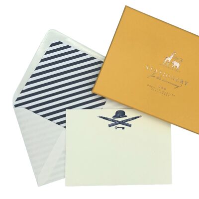 City Gent Notecard Set with Lined Envelopes