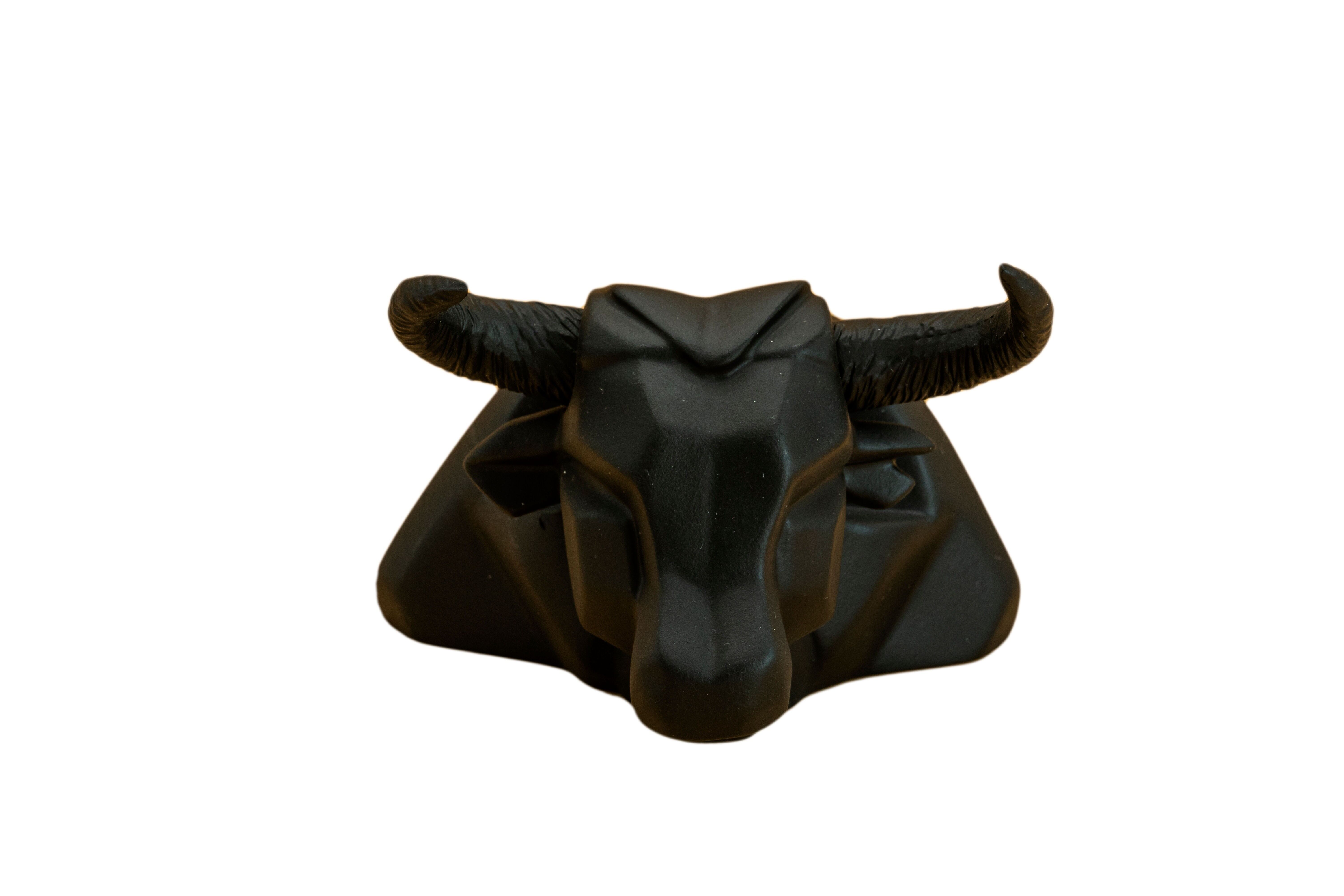 TESTA DI TORO PER MOBILE NERO