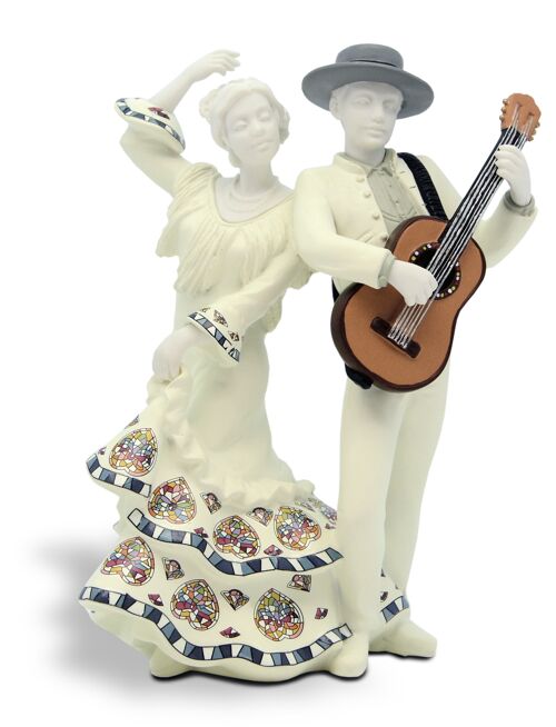 Pareja  guitarra (blanco)