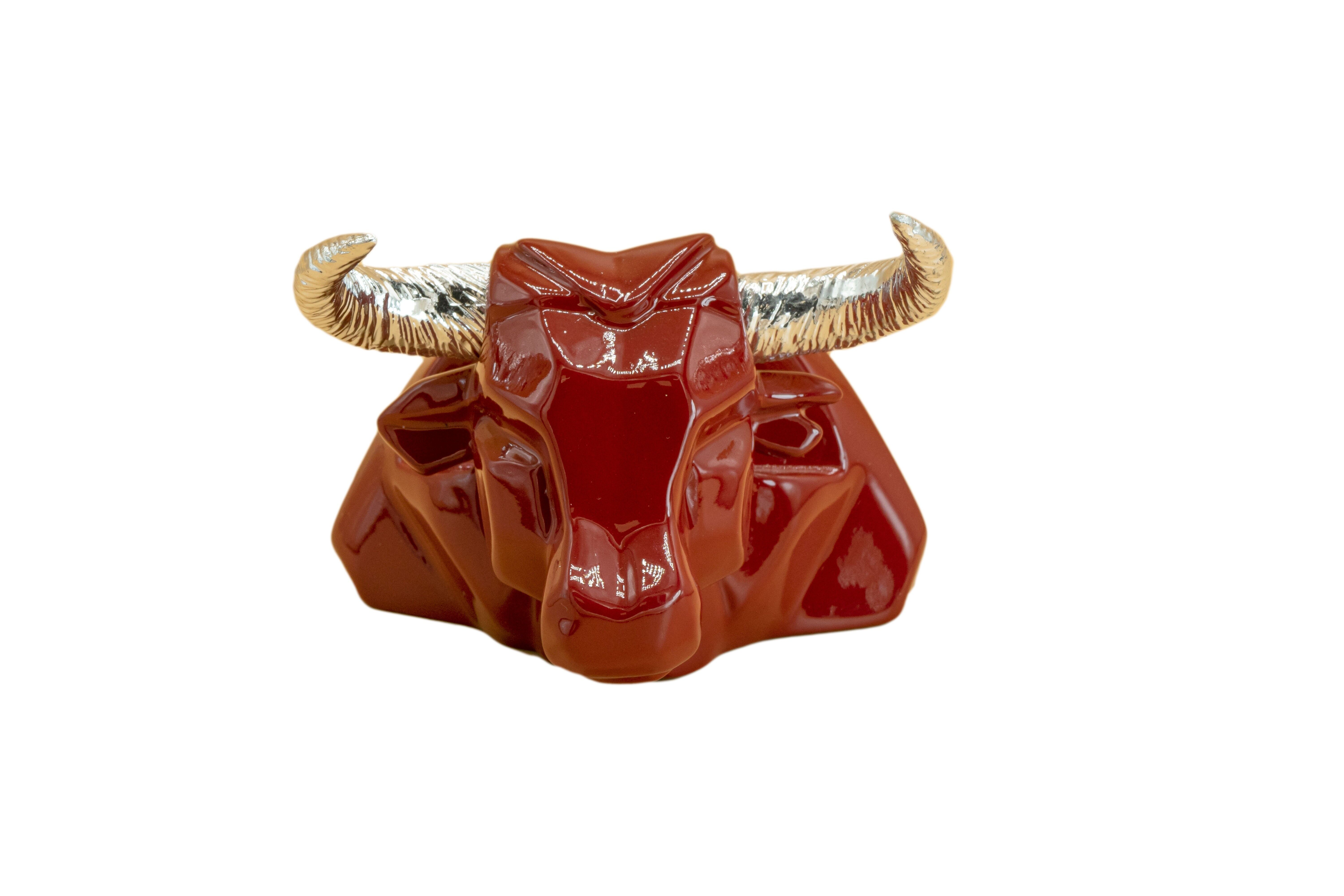 Cabeza toro p/ movil rojo/plata