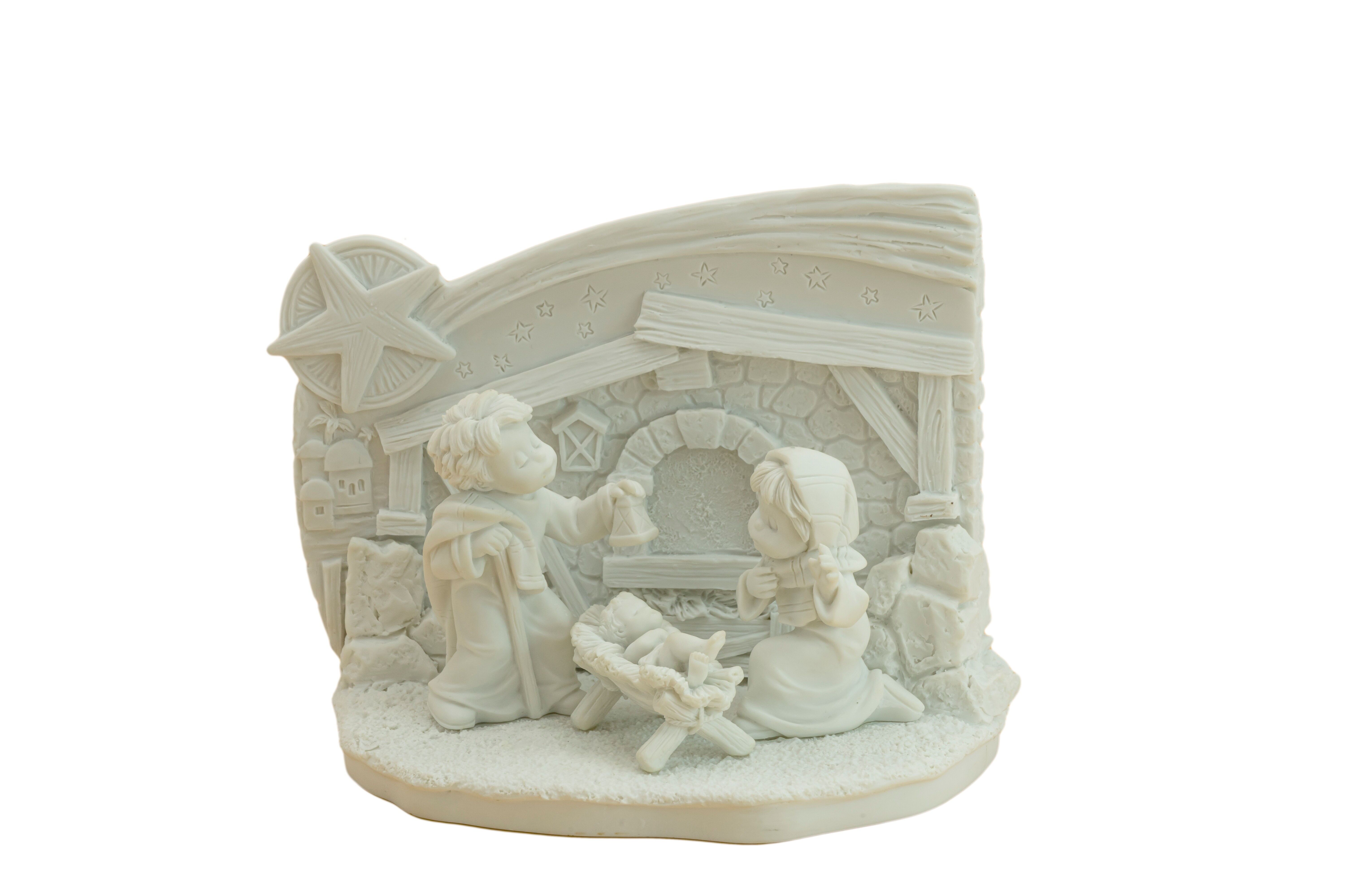 Belen blanco con relieve