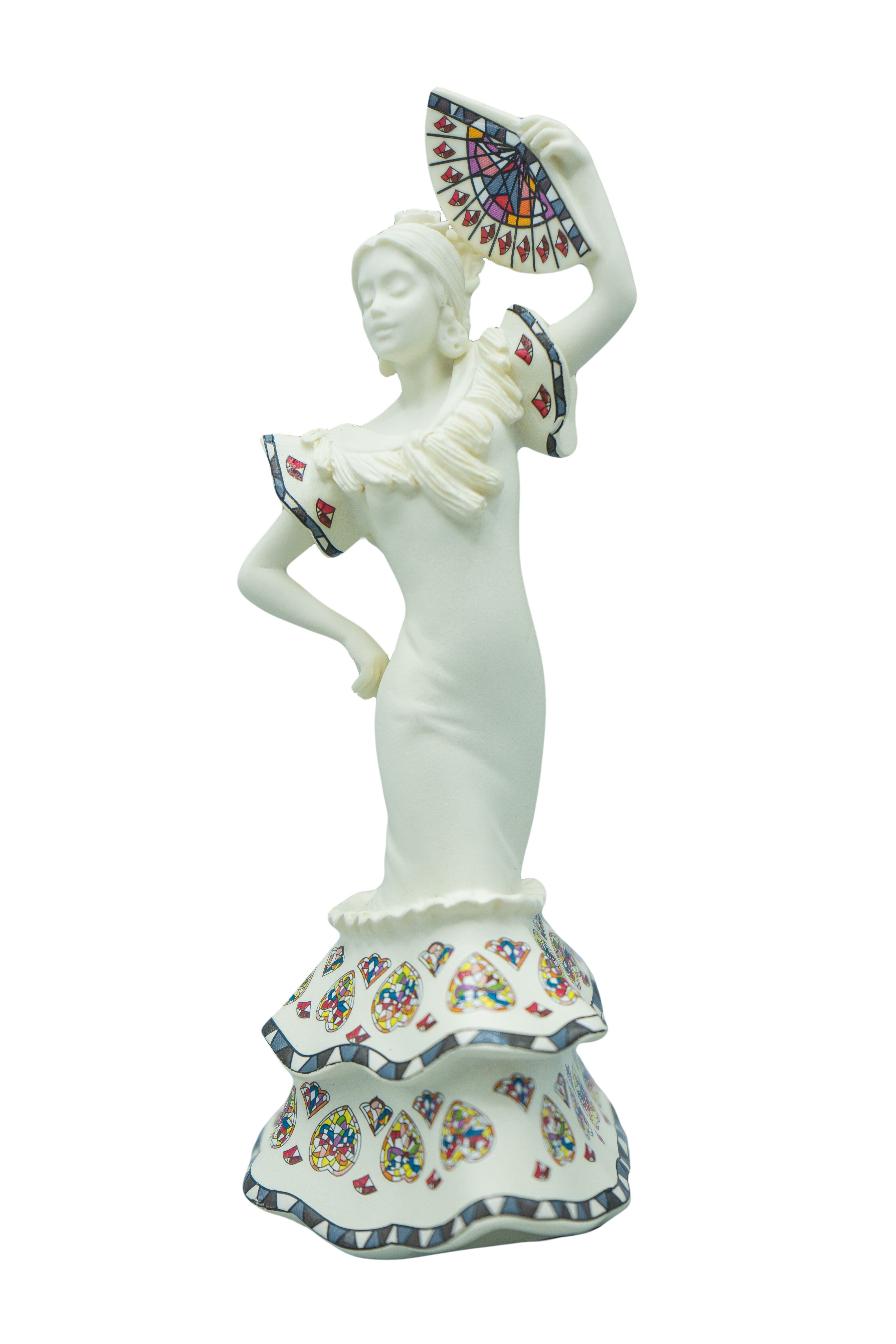 SEVILLANA FAN SMALL WHITE