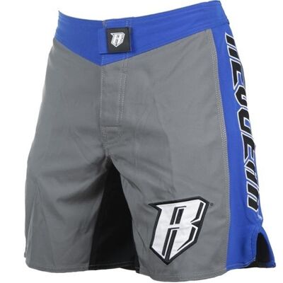 Spartan Pro Micro MMA Shorts - Grey & Blue