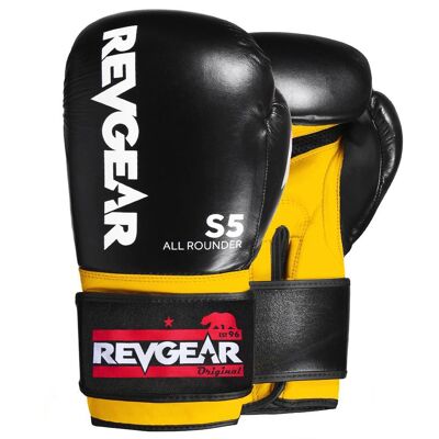 S5 All Rounder Boxing Glove - Black Yellow