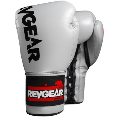 The Revgear F1 Competitor - Professional Boxing Fight Gloves - Grey/Black