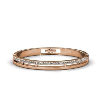 Bracelet Elegant : Or Rosé et Cristal 1